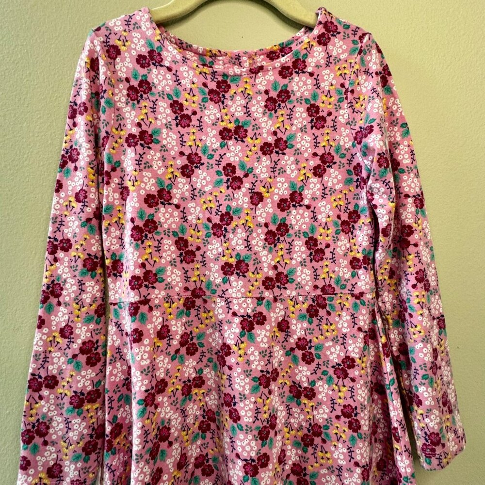 MILKSHAKE Girls Floral Skater Dress 7 Pink Flowers Soft Viscose Spring Girl - Picture 3 of 7